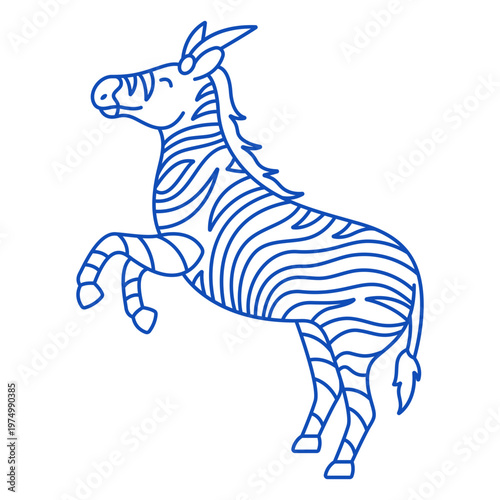 Circus zebra animal stroke