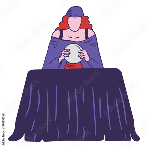 Woman reading the future