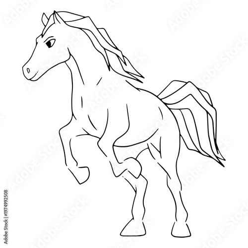 colorless galloping horse