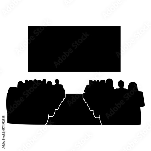 Movie theater silhouette