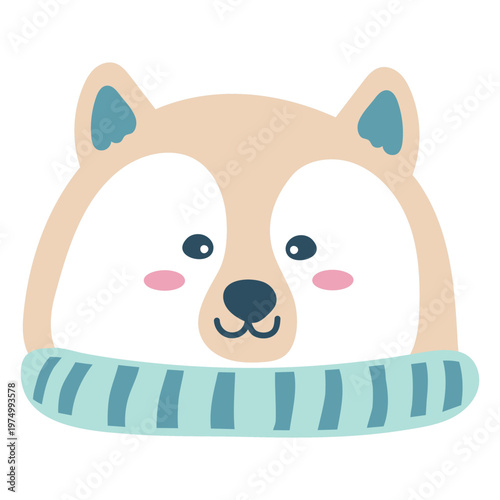 Cartoon papercut doggie