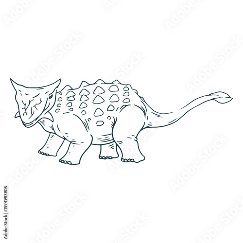 Drawing of a dinosaur