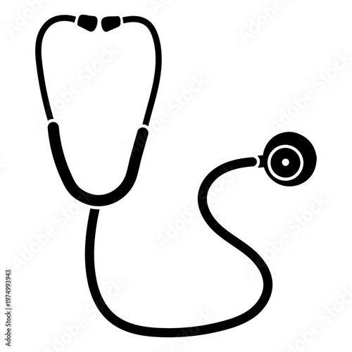 Stylish stethoscope illustration