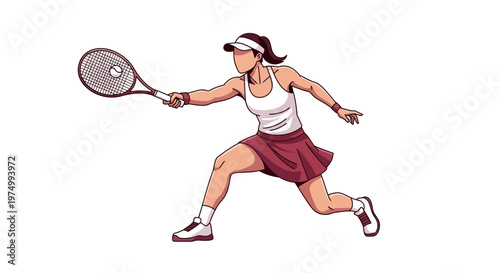 Dynamic Tennis Player Action Shot Lively Athlete Striking Ball