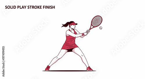 Dynamic Tennis Player Captures The Moment Of A Powerful Stroke