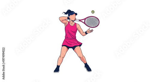 Dynamic Tennis Player Capturing A Powerful Forehand Stroke