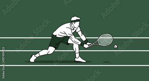 Dynamic Tennis Player Captures The Thrill Of The Game On Court