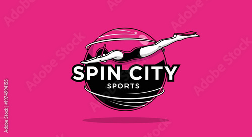 Dynamic Swimmer Logo Design For Sports Brand With Bold Typography