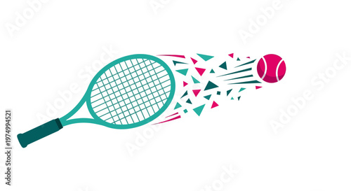 Dynamic Tennis Racket And Ball Motion Graphics