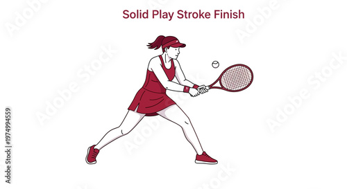Dynamic Tennis Player Executing a Powerful Stroke