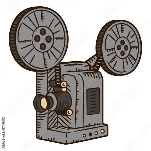 Vintage filming camera