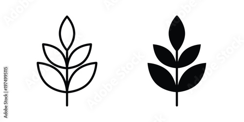 High fiber food icon on white background. linear pictogram. Flat symbols