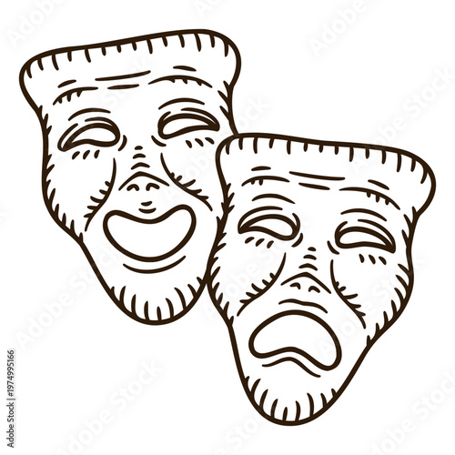 Happy &amp; sad cinema masks