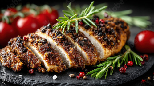 Sliced deli chicken breast ...