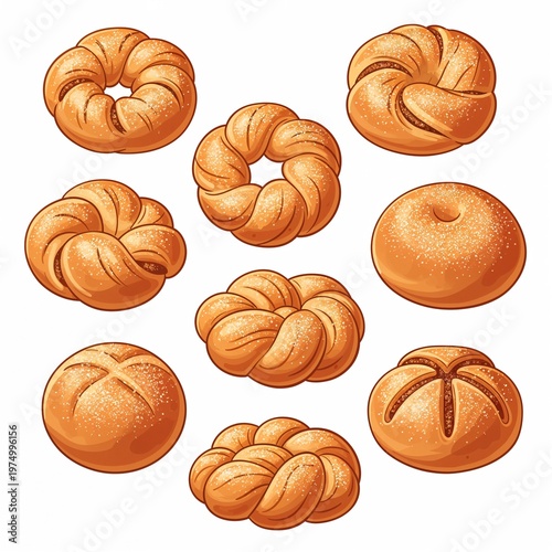 collection of buns
