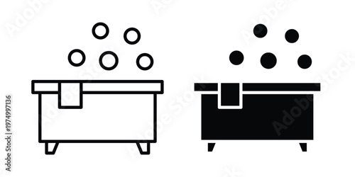 Jacuzzi icon on white background. linear pictogram. Flat symbols