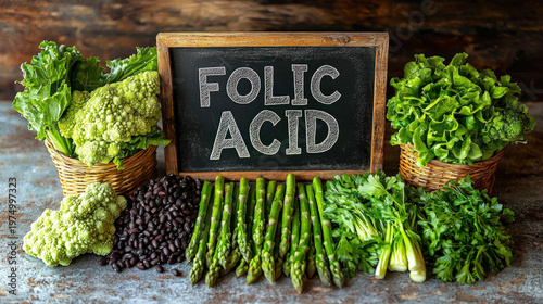Text "FOLIC ACID" on a chal...