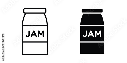Jam icon on white background. linear pictogram. Flat symbols