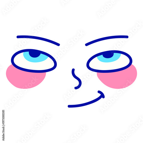 Charming graphic face