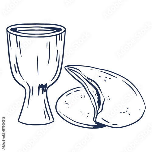 Chalice and a loaf of bread
