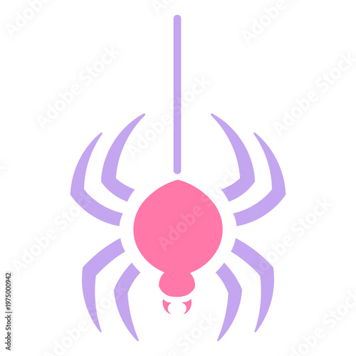 Pink and purple spider flat