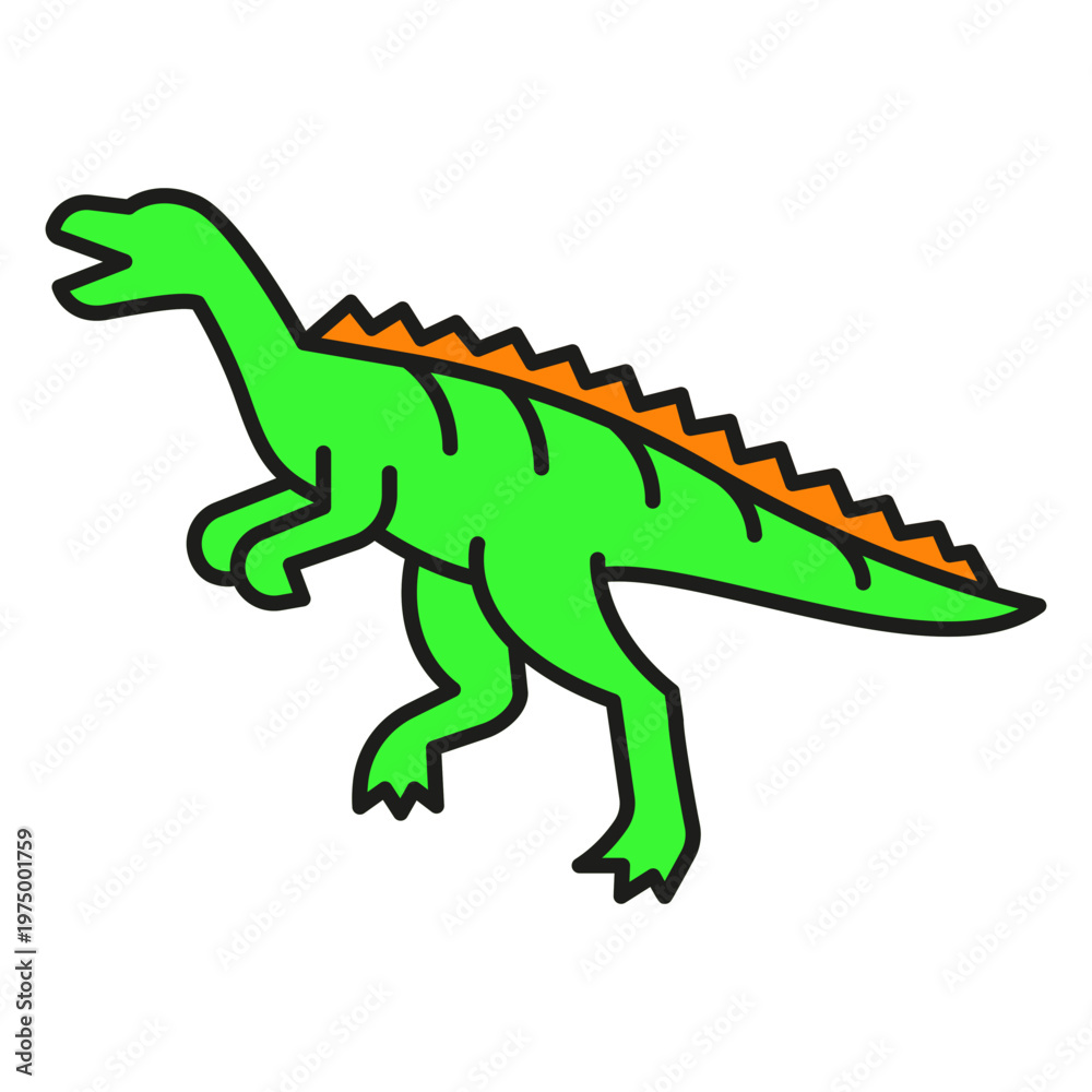 Obraz premium Dinosaur animal color stroke