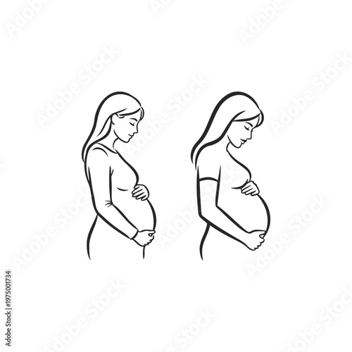 Two pregnant women side by side motherhood and pregnancy with pregnant motherhood pregnancy motherhood and pregnancy