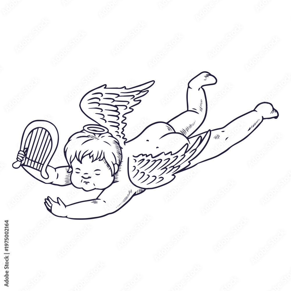 Fototapeta premium Divine toddler cherub
