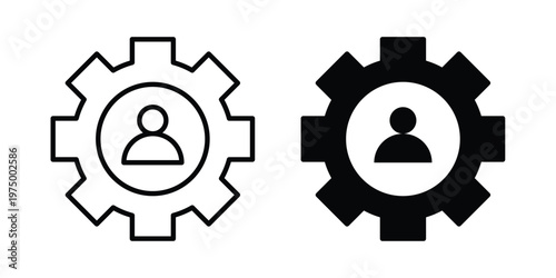 Personal development icon on white background. linear pictogram. Flat symbols