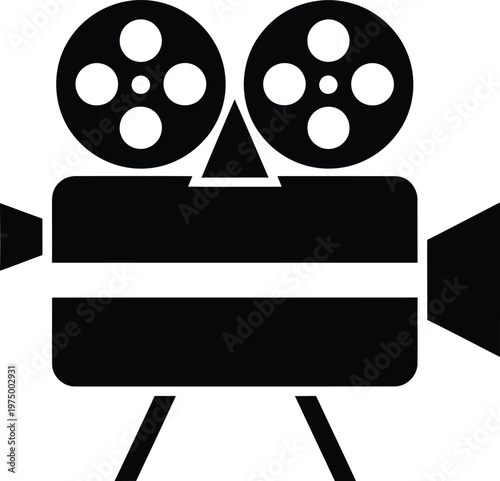 Vintage film camera icon a classic symbol of filmmaking and cinematic storytelling