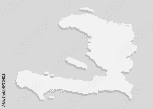 Map of Haiti, template Caribbean outline country