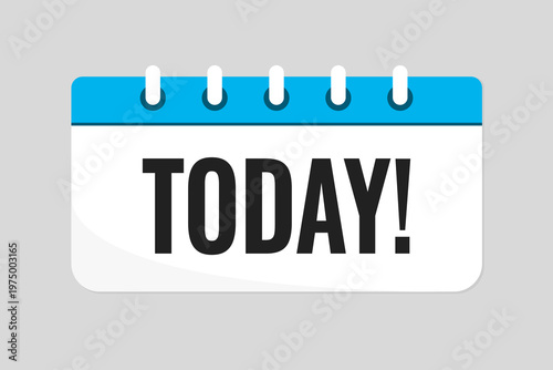 Countdown daily page calendar icon - Today