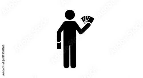 Lift card from set black white icon