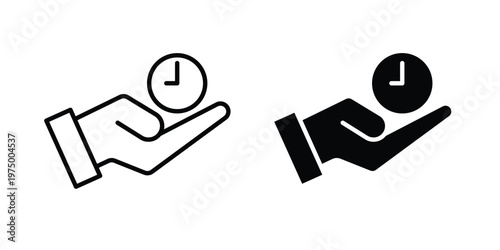 Bild auf Leinwand Save time icon on white background
