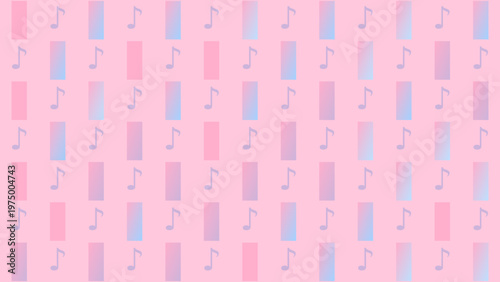 Pastel Pink Music Note Pattern Background