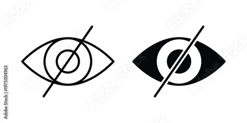 Sensitive content icon on white background. linear pictogram. Flat symbols