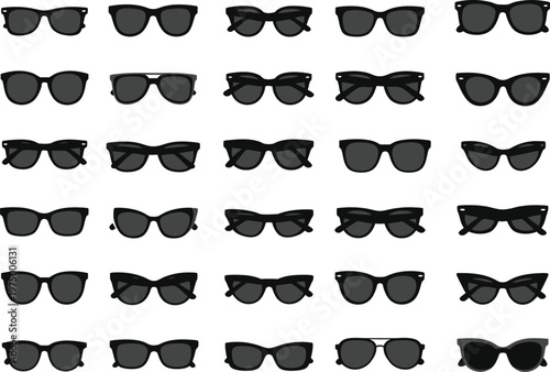 Collection of stylish sunglasses a diverse range of modern eyewear designs