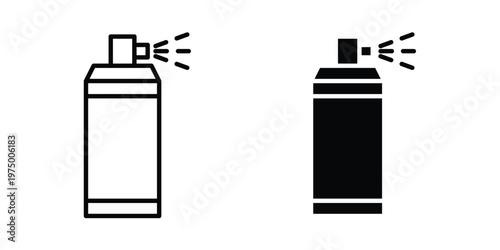 Spray bottle icon on white background. linear pictogram. Flat symbols