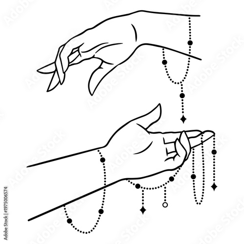 Fortune teller hands