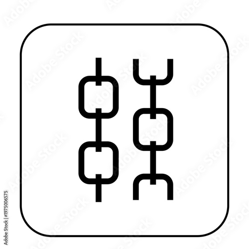 Sling Here symbol,  standard shipping symbol, For use on cardboard boxes, packages and parcels, Vector illustration