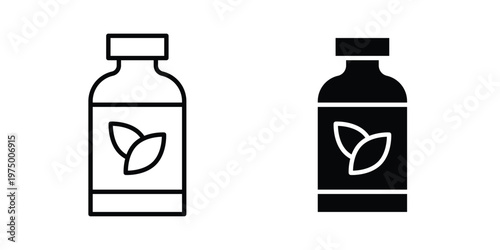 Supplement icon on white background. linear pictogram. Flat symbols