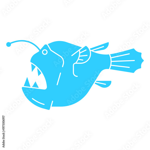 A bioluminescent angler fish