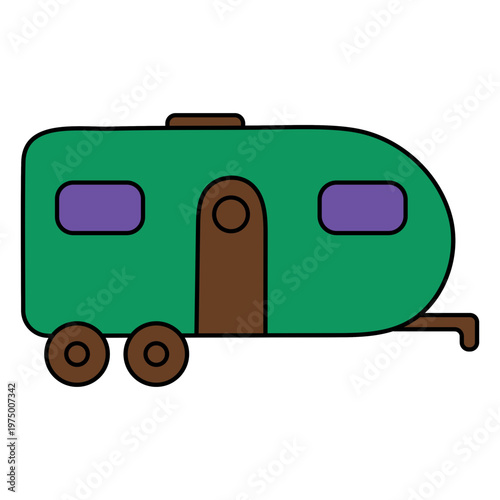 Monoline color stroke motorhome