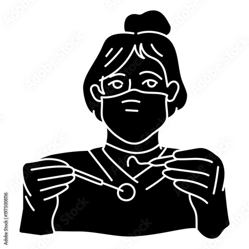 Dentist ready to work