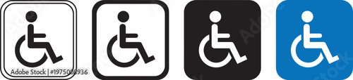 accessibility icons set flat design vector illustration