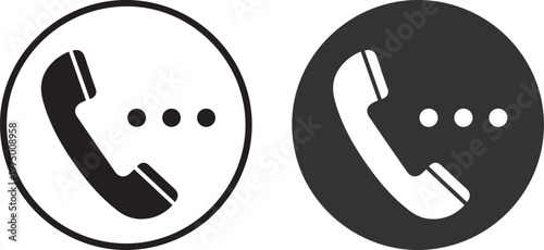 no signal and call failed icons flat design vector illustration