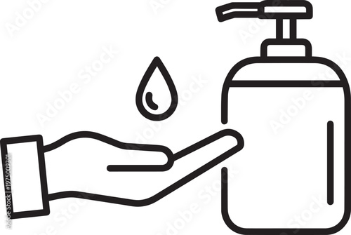 hand refilling perfume bottle flat design vector illustration