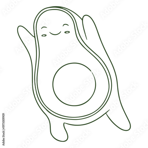 Cute mindful avocado