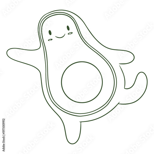Cute yogi avocado
