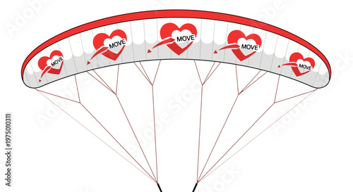 Energetic Heart Parachute Design For Active Lifestyles And Adventure Sports